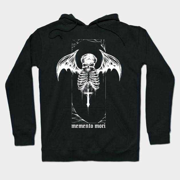 Memento Mori Skull Demon Hoodie by wildsidecomix